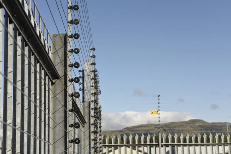 Electro-Fence installation at industrial site