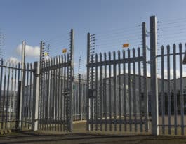 Electric fence perimeter around a Utilities site